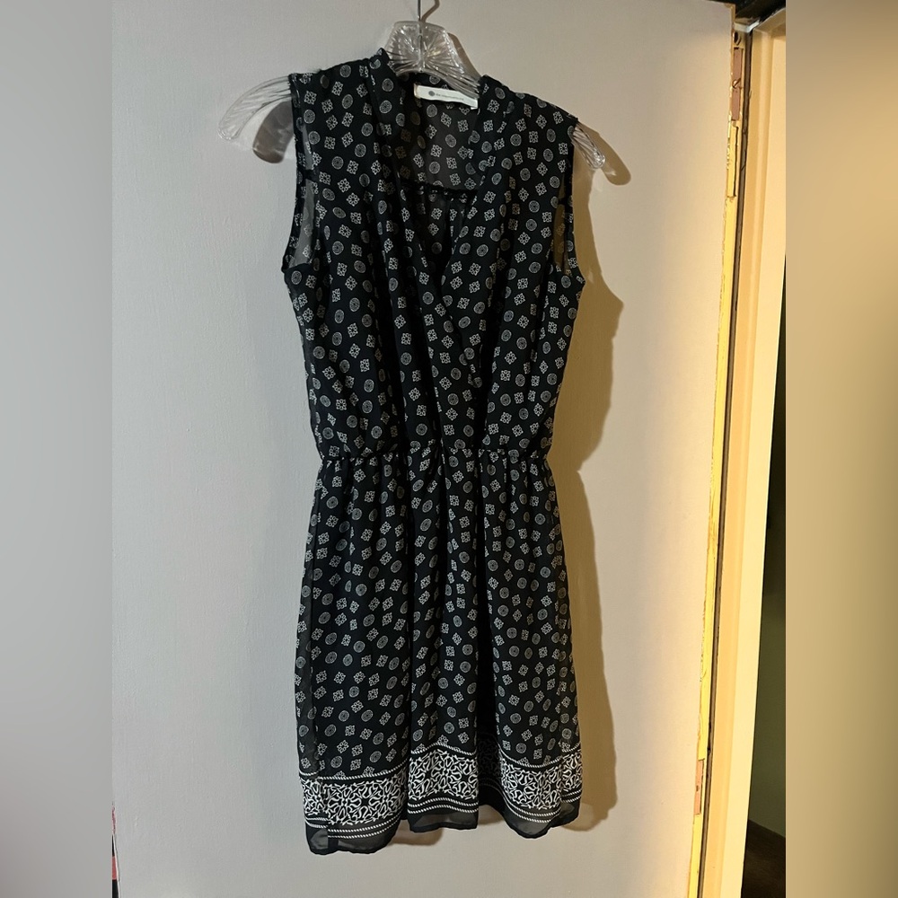 Black and White bandana print casual dress Sz small